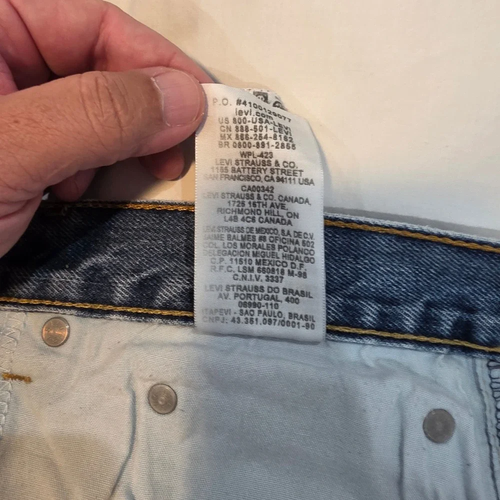 Levis 505 Straight Fit Jeans Mens 48x27 Blue Medium Wash Excellent Classic Denim